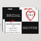 LOVE Hearts Bridal Shower Uitnodiging (Voorkant / Achterkant)