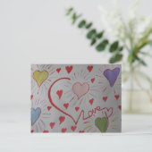 Love Hearts Briefkaart (Staand voorkant)