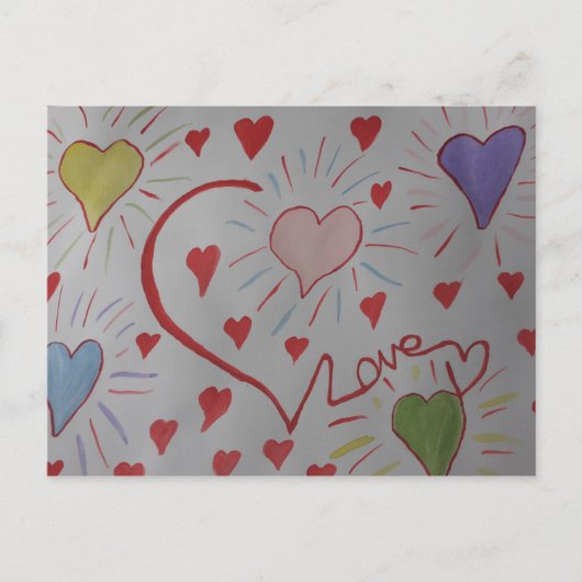 Love Hearts Briefkaart (Voorkant)