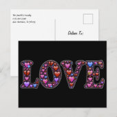 Love Hearts Briefkaart (Voorkant / Achterkant)