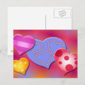 Love Hearts Briefkaart (Voorkant / Achterkant)