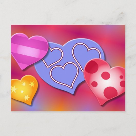 Love Hearts Briefkaart (Voorkant)