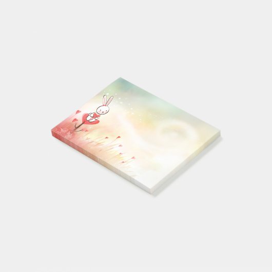 Love Hearts Bunny Post-it® Notes (Schuin)