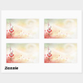 Love Hearts Bunny Rechthoekige Sticker (Vel)
