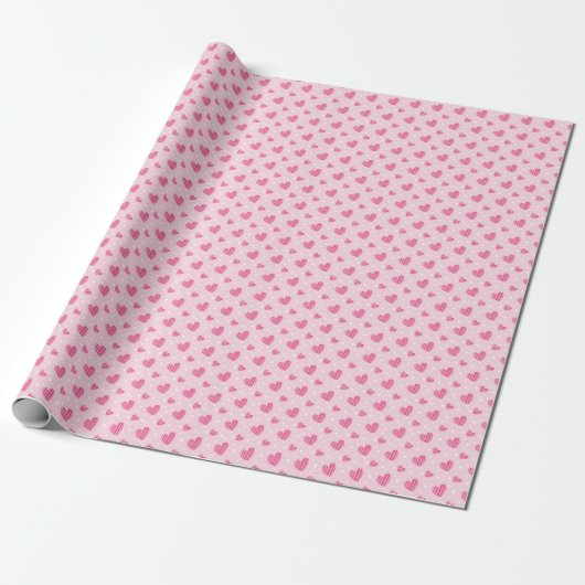 Love Hearts Cadeaupapier (Uitgerold)