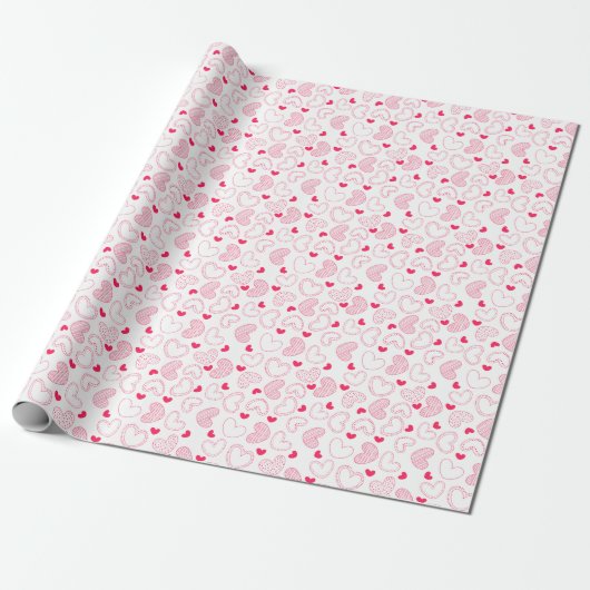 Love Hearts Cadeaupapier (Uitgerold)