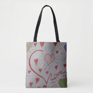 Love Hearts Canvas tas