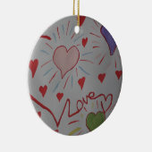 Love Hearts Ceramic Ornament (Rechts)
