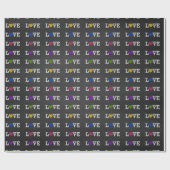Love Hearts Chalkboard Wrapping Paper Cadeaupapier (Vlak)