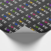 Love Hearts Chalkboard Wrapping Paper Cadeaupapier (Hoek)