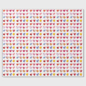 Love Hearts Colorful Cadeaupapier (Vlak)