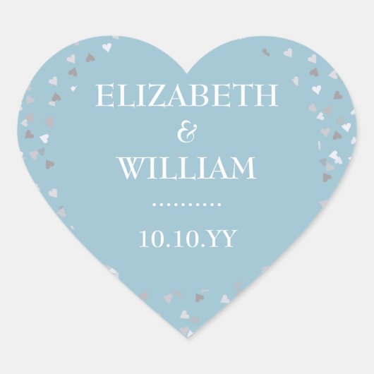 Love Hearts Confetti Hart Sticker (Voorkant)