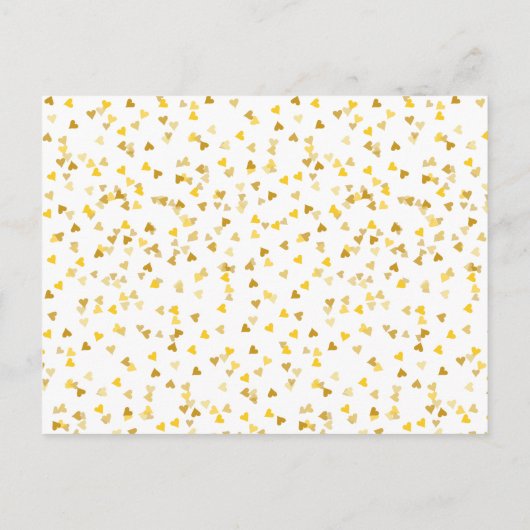 Love Hearts Confetti Kalender Bewaar de datum Aankondigingskaart (Achterkant)