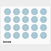 Love Hearts Confetti Script Bedankt Ronde Sticker (Vel)