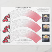 Love Hearts Cupcake Cosie - Red (Voorkant)