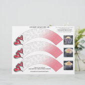 Love Hearts Cupcake Cosie - Red (Staand voorkant)