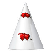 Love Hearts Custom Add Text Craft Supplies Schatti Feesthoedjes (Voorkant)