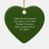 Love Hearts Custom Holiday Gift Ornaments Keramisch Ornament (Achterkant)