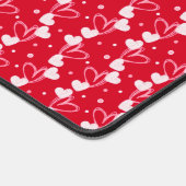 Love Hearts Doddles, Red, Desk Mat (Hoek)