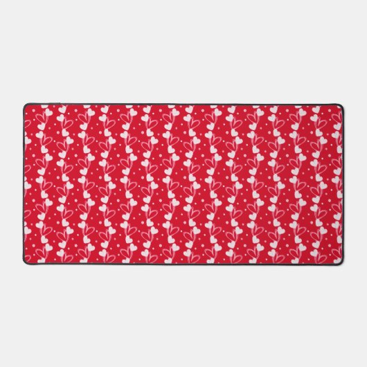 Love Hearts Doddles, Red, Desk Mat (Voorkant)