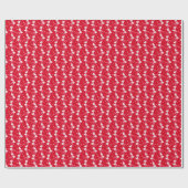 Love Hearts Doddles, Red, Wrapping Paper Cadeaupapier (Vlak)