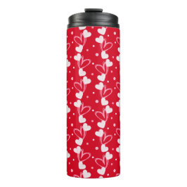 Love Hearts Doddles, Rood, Thermische Tumbler Thermosbeker