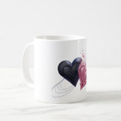 Love Hearts Drink Mok (Voorkant links)
