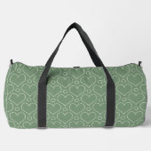 Love Hearts en Polka Dots patroon in groen Plunjezak (Voorkant)