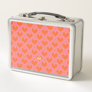 Love Hearts en Polka Dots patroon in roze, Sinaasa