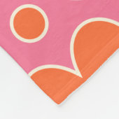 Love Hearts en Polka Dots patroon in roze, Sinaasa Fleece Deken (Hoek)