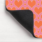 Love Hearts en Polka Dots patroon in roze, Sinaasa Muismat (Hoek)