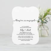 Love Hearts Engagement Party Kaart (Staand voorkant)