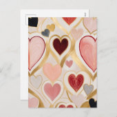 Love Hearts Feestdagenkaart (Voorkant / Achterkant)