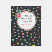 Love Hearts Fleece Deken (Voorkant)