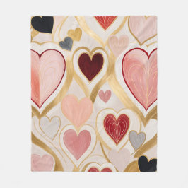 Love Hearts Fleece Deken