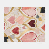 Love Hearts Fleece Deken (Voorkant (Horizontaal))
