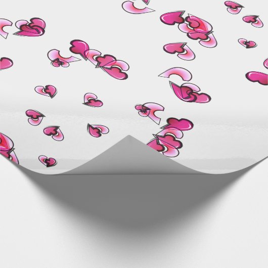 Love Hearts Forever Wrapping Paper Cadeaupapier (Hoek)