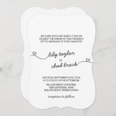 Love Hearts Formal Wedding Kaart (Voorkant / Achterkant)