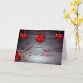 Love Hearts Gefeliciteerd Kaart (Gele Bloem)