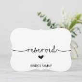 Love Hearts Gereserveerd Bord Kaart (Staand voorkant)