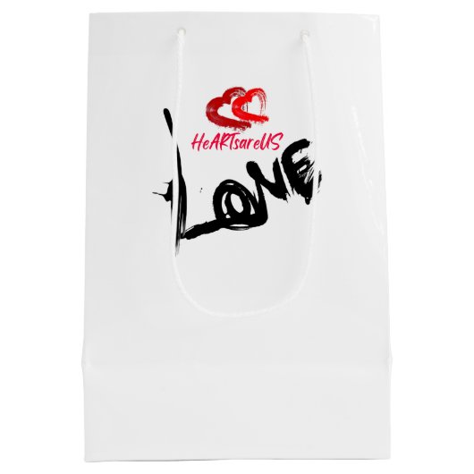 Love Hearts Gift Bag Medium Cadeauzakje (Achterkant)