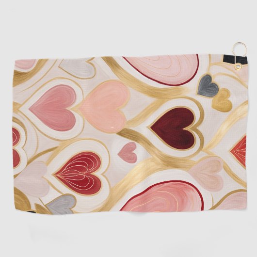 Love Hearts Golfhanddoek (Horizontaal)