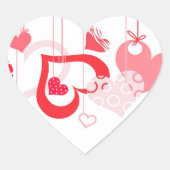 Love Hearts Hanging Valentijn Sticker (Voorkant)