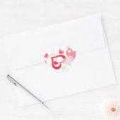 Love Hearts Hanging Valentijn Sticker (Envelop)