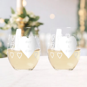 Love Hearts Huwelijk Verlovingsdrankservies Set Wijnglas Zonder Voet