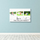 Love Hearts in Black Script Custom Photo Collage Canvas Afdruk (Insitu (Houten vloer))