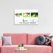 Love Hearts in Black Script Custom Photo Collage Canvas Afdruk (Insitu (Woonkamer))