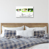 Love Hearts in Black Script Custom Photo Collage Canvas Afdruk (Insitu (Slaapkamer))