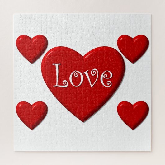 Love Hearts Jigzaag Puzzle Legpuzzel (Verticaal)