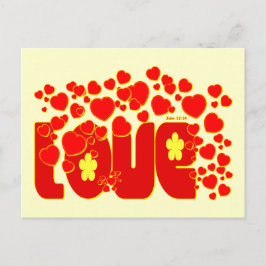 Love Hearts - John 13:34 Briefkaart